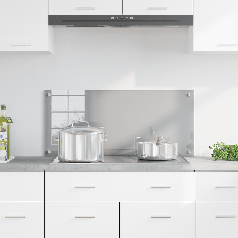 Casa si Gradina - Mobilier - Comode si corpuri - Corpuri bucatarie - Contrablat bucatarie gri deschis 90x40x0.6 cm sticla securizata - Infinity.ro