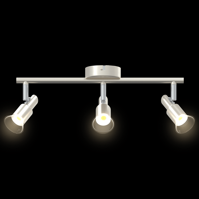 Casa si Gradina - Corpuri si surse de iluminat - Plafoniere, aplice si spoturi - Spotlight Tavan 3 Directii Ajustabil Nichel Periat GU10 - Infinity.ro