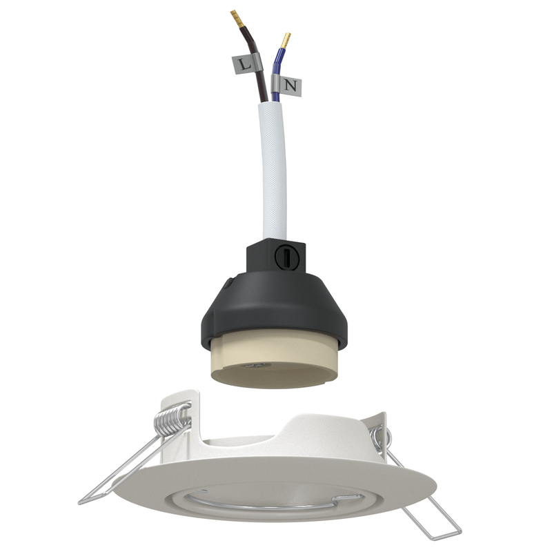 Casa si Gradina - Corpuri si surse de iluminat - Veioze si lampi - Lampi de veghe - Lampi incastrate 24 buc Round GU10 Alb Ø90 mm Otel - Infinity.ro