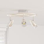 Casa si Gradina - Corpuri si surse de iluminat - Plafoniere, aplice si spoturi - Spot pentru Plafon 3 Moduri Reglabile Nichel Mat GU10 - Infinity.ro