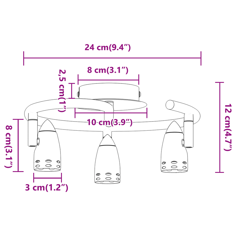Casa si Gradina - Corpuri si surse de iluminat - Plafoniere, aplice si spoturi - Spot pentru Plafon 3 Moduri Reglabile Nichel Mat GU10 - Infinity.ro