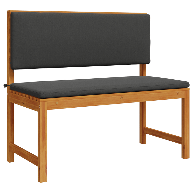 Casa si Gradina - Gradina si terasa - Mobilier exterior - Canapele si fotolii gradina - Banca de gradina cu perne, 100x50x91 cm, lemn masiv acacia - Infinity.ro