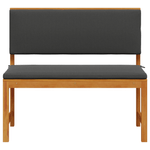 Casa si Gradina - Gradina si terasa - Mobilier exterior - Canapele si fotolii gradina - Banca de gradina cu perne, 100x50x91 cm, lemn masiv acacia - Infinity.ro