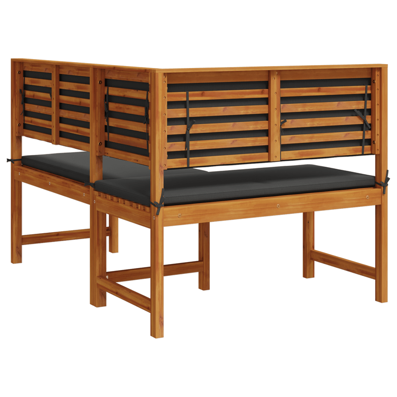 Casa si Gradina - Gradina si terasa - Mobilier exterior - Canapele si fotolii gradina - Banca coltar de gradina cu perne 140x100x91cm lemn masiv acacia - Infinity.ro