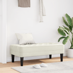 Casa si Gradina - Mobilier - Canapele si coltare - Banchete - Banca  crem 113 cm din catifea - Infinity.ro
