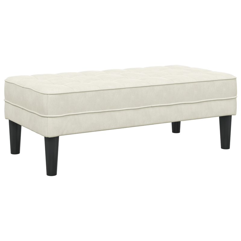 Casa si Gradina - Mobilier - Canapele si coltare - Banchete - Banca  crem 113 cm din catifea - Infinity.ro