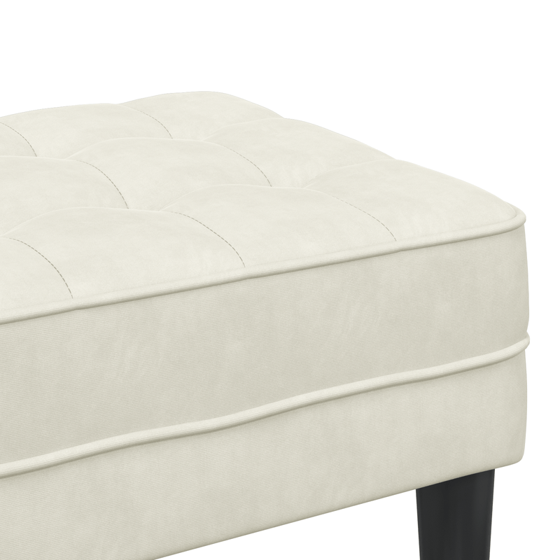 Casa si Gradina - Mobilier - Canapele si coltare - Banchete - Banca  crem 113 cm din catifea - Infinity.ro