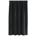 Casa si Gradina - Textile si covoare - Perdele si draperii - Perdele - Draperii opace cu banda superioara, 2 buc., negru, catifea - Infinity.ro