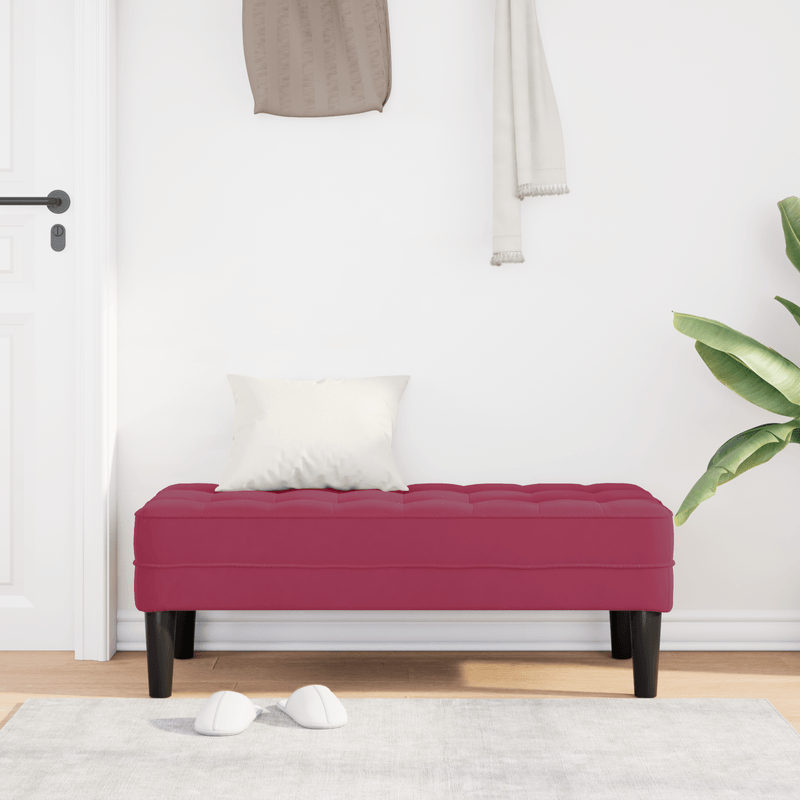 Casa si Gradina - Mobilier - Canapele si coltare - Banchete - Banca Rosu Vin 113x57x39 cm Catifea - Infinity.ro