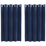 Casa si Gradina - Textile si covoare - Perdele si draperii - Perdele - Draperii opace cu ocheti, 2 buc., albastru inchis, catifea - Infinity.ro