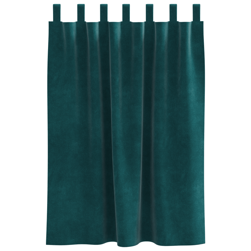 Casa si Gradina - Textile si covoare - Perdele si draperii - Perdele - Draperii opace cu agatatoare, 2 buc., verde inchis, catifea - Infinity.ro