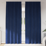 Casa si Gradina - Textile si covoare - Perdele si draperii - Draperii - Draperii opace cu banda, 2 buc., albastru inchis, catifea - Infinity.ro