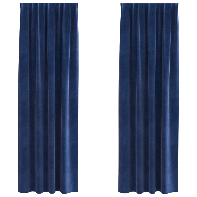 Casa si Gradina - Textile si covoare - Perdele si draperii - Draperii - Draperii opace cu banda, 2 buc., albastru inchis, catifea - Infinity.ro