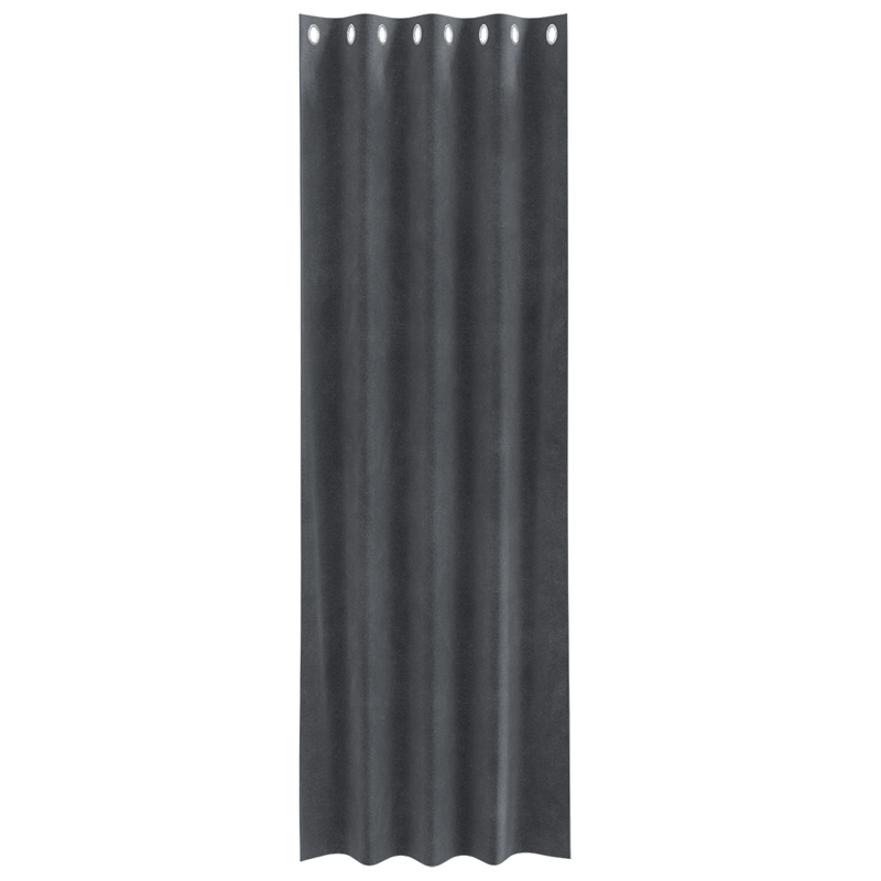 Casa si Gradina - Textile si covoare - Perdele si draperii - Draperii - Draperii opace cu ocheti, 2 buc., gri deschis, catifea - Infinity.ro