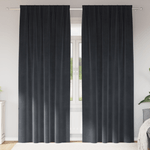 Casa si Gradina - Textile si covoare - Perdele si draperii - Draperii - Draperii opace cu banda superioara, 2 buc., gri inchis, catifea - Infinity.ro