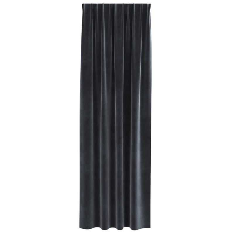 Casa si Gradina - Textile si covoare - Perdele si draperii - Draperii - Draperii opace cu banda superioara, 2 buc., gri inchis, catifea - Infinity.ro