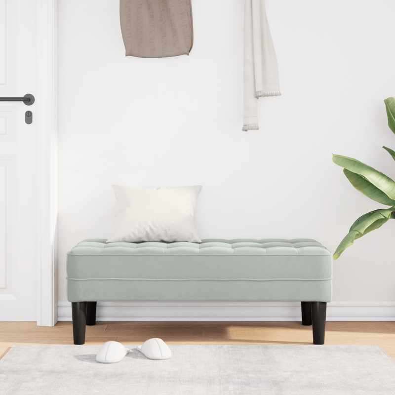 Casa si Gradina - Mobilier - Canapele si coltare - Banchete - Banca  Gri deschis 113 cm Catifea - Infinity.ro