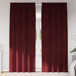 Casa si Gradina - Textile si covoare - Perdele si draperii - Draperii - Draperii opace cu banda superioara, 2 buc., bordo, catifea - Infinity.ro