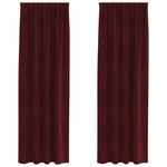 Casa si Gradina - Textile si covoare - Perdele si draperii - Draperii - Draperii opace cu banda superioara, 2 buc., bordo, catifea - Infinity.ro
