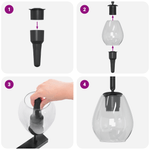 Casa si Gradina - Corpuri si surse de iluminat - Veioze si lampi - Lampi de veghe - Lustra cu abajur din sticla reglabil, antracit, E27 - Infinity.ro