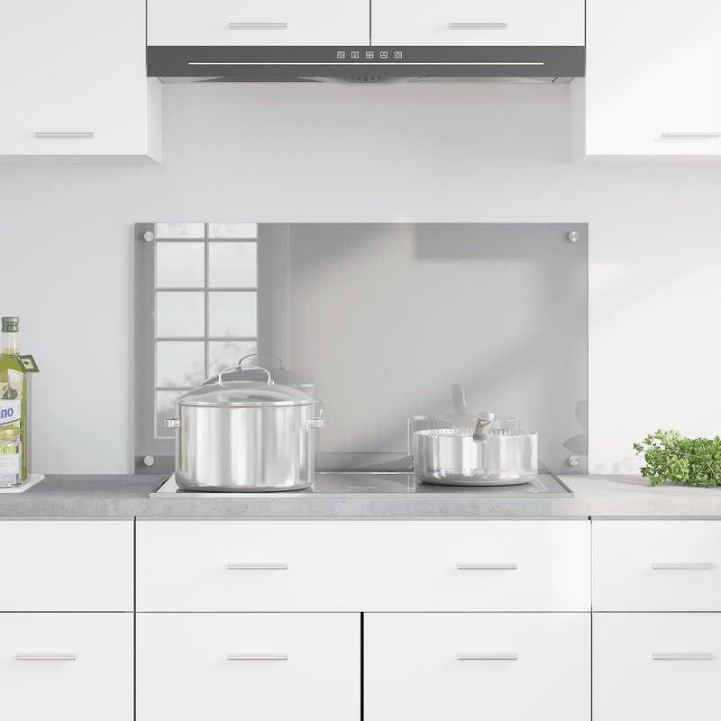 Casa si Gradina - Mobilier - Comode si corpuri - Corpuri bucatarie - Contrablat bucatarie gri deschis 90x50x0.6 cm sticla securizata - Infinity.ro