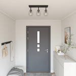 Casa si Gradina - Corpuri si surse de iluminat - Veioze si lampi - Lampi de veghe - Lustra cu abajur din sticla reglabil, antracit, E27 - Infinity.ro