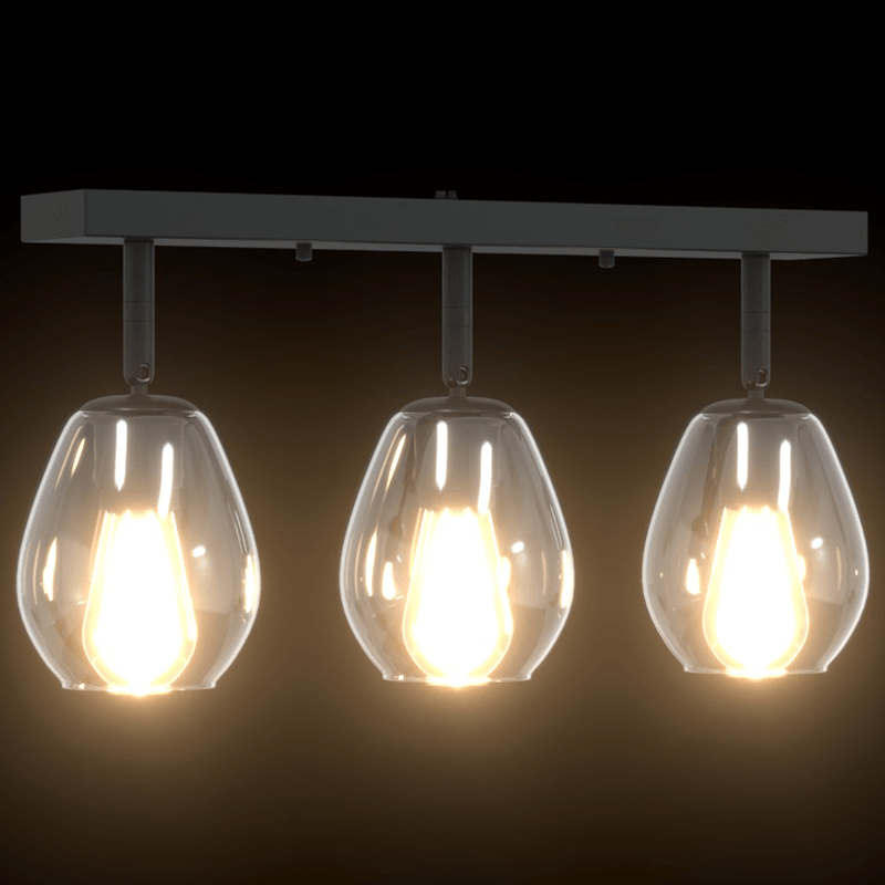 Casa si Gradina - Corpuri si surse de iluminat - Veioze si lampi - Lampi de veghe - Lustra cu abajur din sticla reglabil, antracit, E27 - Infinity.ro