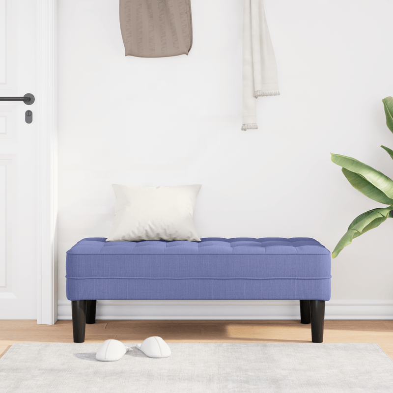 Casa si Gradina - Mobilier - Canapele si coltare - Banchete - Banca, albastru denim, 113x57x39 cm, textil - Infinity.ro