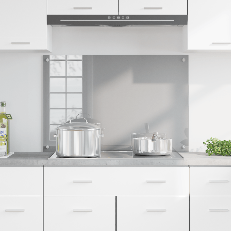 Casa si Gradina - Mobilier - Comode si corpuri - Corpuri bucatarie - Contrablat bucatarie gri deschis 90x60x0.6 cm sticla securizata - Infinity.ro