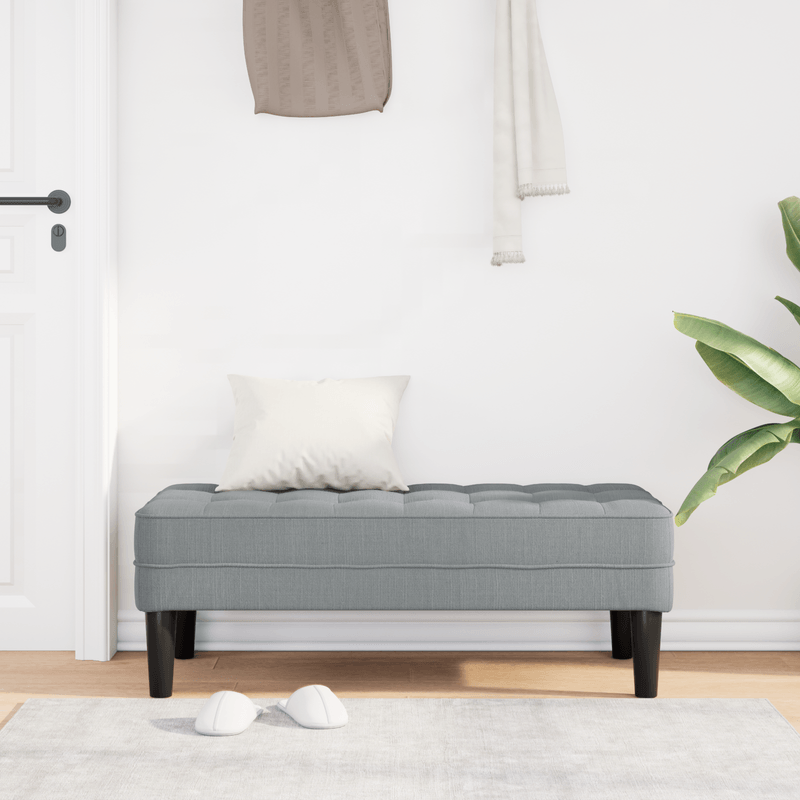 Casa si Gradina - Mobilier - Canapele si coltare - Banchete - Banca, gri deschis, 113x57x39 cm, textil - Infinity.ro