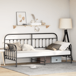 Casa si Gradina - Mobilier - Paturi si accesorii - Paturi - Cadru de pat zi  Negru 107x203 cm Otel - Infinity.ro