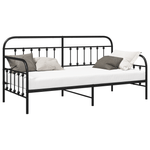 Casa si Gradina - Mobilier - Paturi si accesorii - Paturi - Cadru de pat zi  Negru 107x203 cm Otel - Infinity.ro