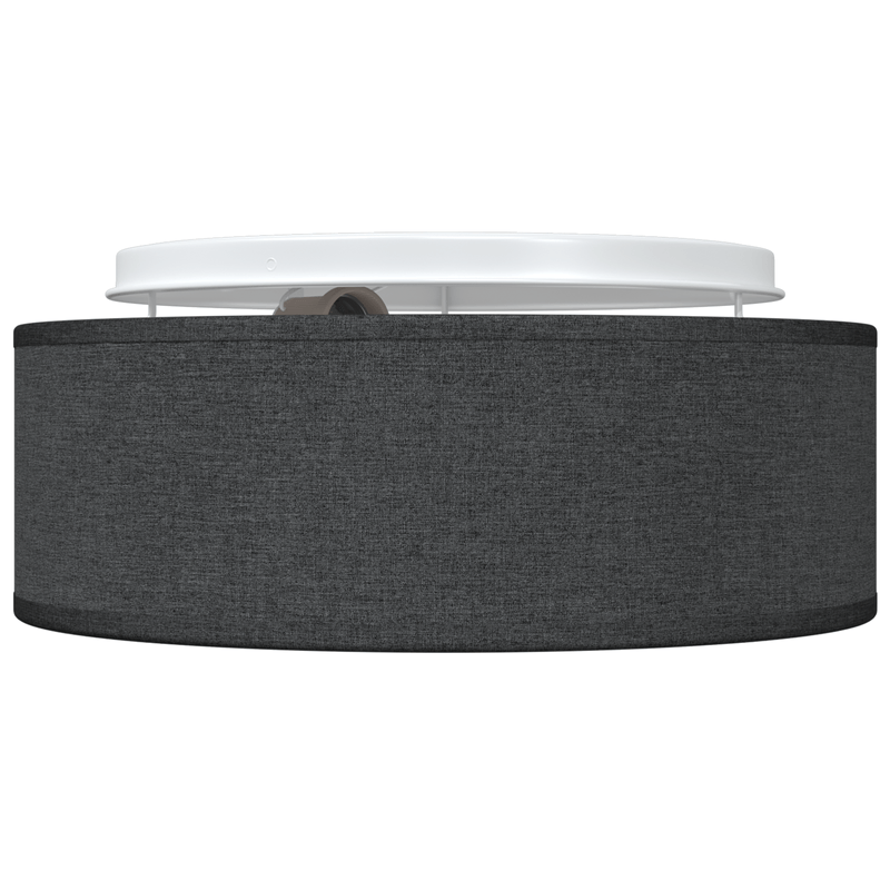 Casa si Gradina - Corpuri si surse de iluminat - Veioze si lampi - Lampi de veghe - Lustra, negru, montaj incastrat, Ø 30 cm, tesatura, E27 - Infinity.ro