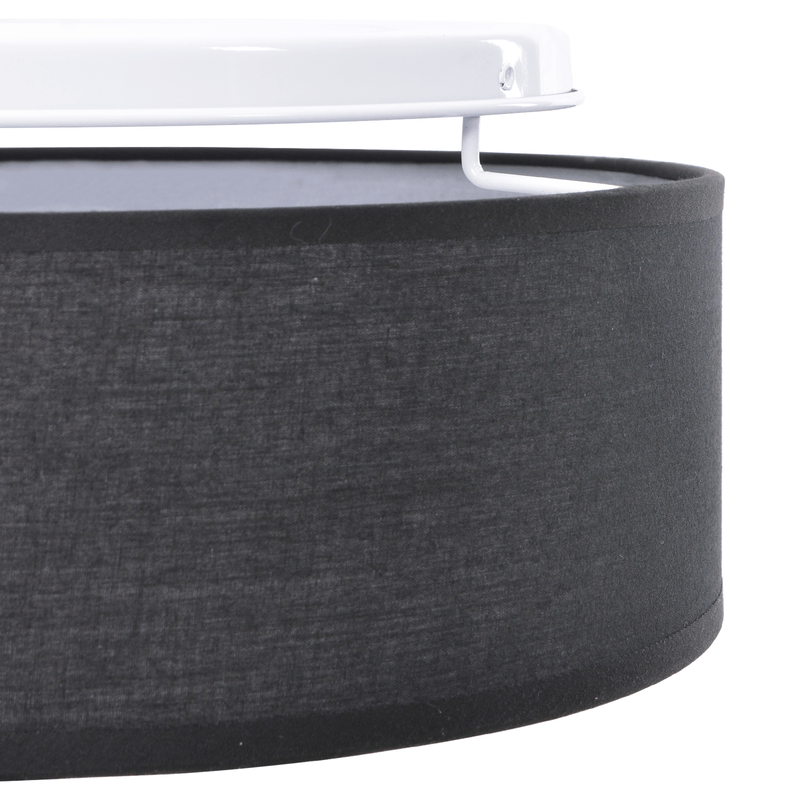 Casa si Gradina - Corpuri si surse de iluminat - Veioze si lampi - Lampi de veghe - Lustra, negru, montaj incastrat, Ø 30 cm, tesatura, E27 - Infinity.ro