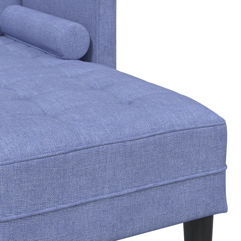 Casa si Gradina - Mobilier - Canapele si coltare - Canapele - Canapea forma L, 3 locuri, albastru denim, 160 cm, textil - Infinity.ro