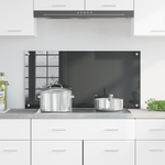 Casa si Gradina - Mobilier - Comode si corpuri - Corpuri bucatarie - Contrablat bucatarie gri inchis 100x50x0.6 cm sticla securizata - Infinity.ro