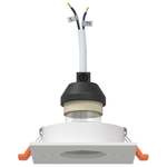 Casa si Gradina - Corpuri si surse de iluminat - Veioze si lampi - Lampi de veghe - Spoturi incastrate 24 buc Patrate GU10 Alb 91x91 mm - Infinity.ro