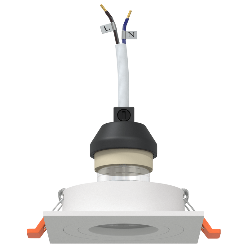 Casa si Gradina - Corpuri si surse de iluminat - Veioze si lampi - Lampi de veghe - Spoturi incastrate 24 buc Patrate GU10 Alb 91x91 mm - Infinity.ro