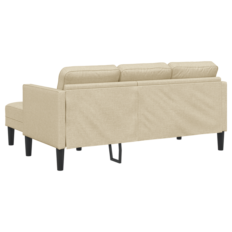 Casa si Gradina - Mobilier - Canapele si coltare - Canapele - Canapea forma L, 3 locuri, crem, 160 cm, textil - Infinity.ro