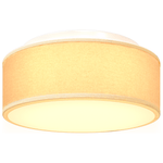 Casa si Gradina - Corpuri si surse de iluminat - Veioze si lampi - Lampi de veghe - Lustra, alb, montaj incastrat, Ø 30 cm, tesatura, E27 - Infinity.ro