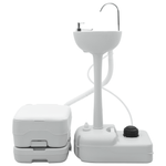 Sport si Outdoor - Camping - Accesorii camping si drumetii - Toaleta de Camping Corp Gri + Capac Alb + Gri Cool NA NA NA - Infinity.ro
