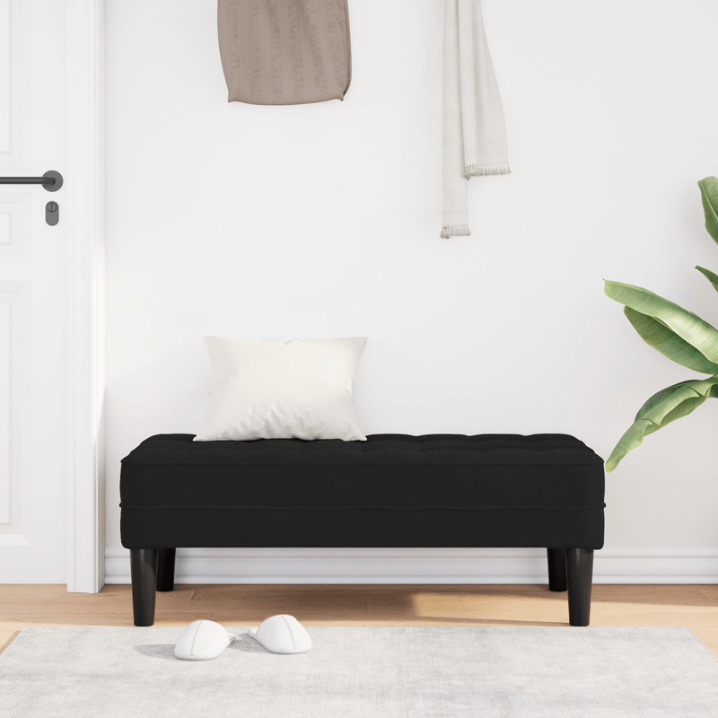 Casa si Gradina - Mobilier - Organizare si depozitare - Bancute - Banca Negru 113x57x39 cm Catifea - Infinity.ro