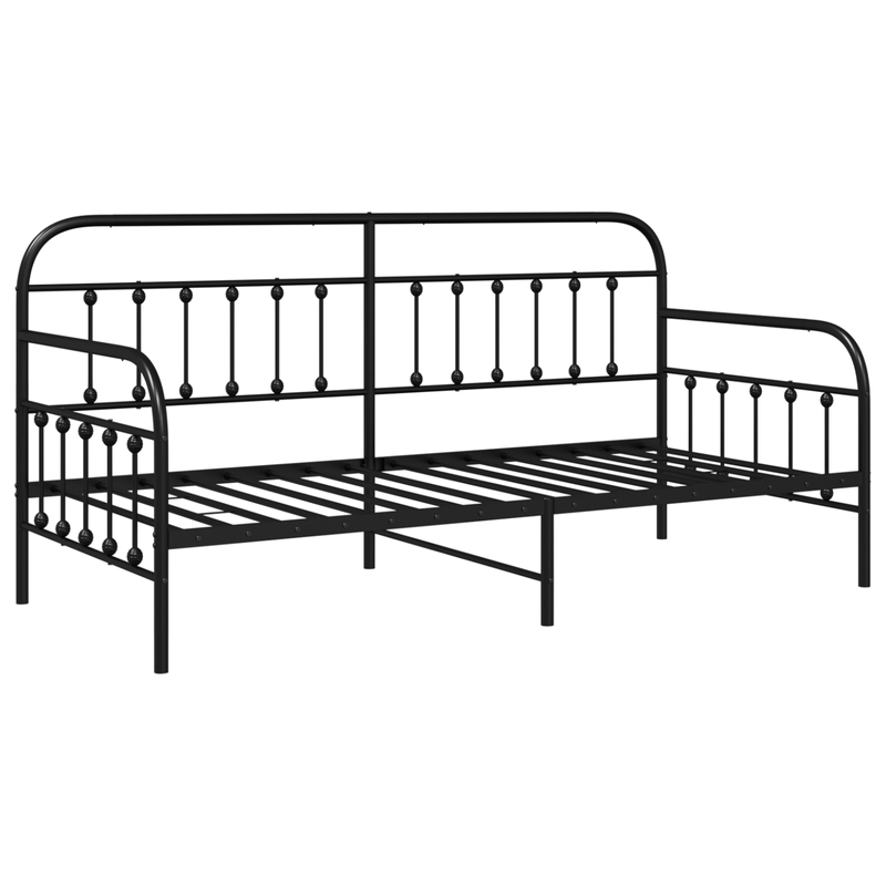 Casa si Gradina - Mobilier - Paturi si accesorii - Paturi - Rama de pat zi  Neagra 100x200 cm Otel - Infinity.ro