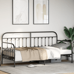 Casa si Gradina - Mobilier - Paturi si accesorii - Paturi - Rama de pat zi  Neagra 100x200 cm Otel - Infinity.ro