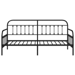 Casa si Gradina - Mobilier - Paturi si accesorii - Paturi - Rama de pat zi  Neagra 100x200 cm Otel - Infinity.ro