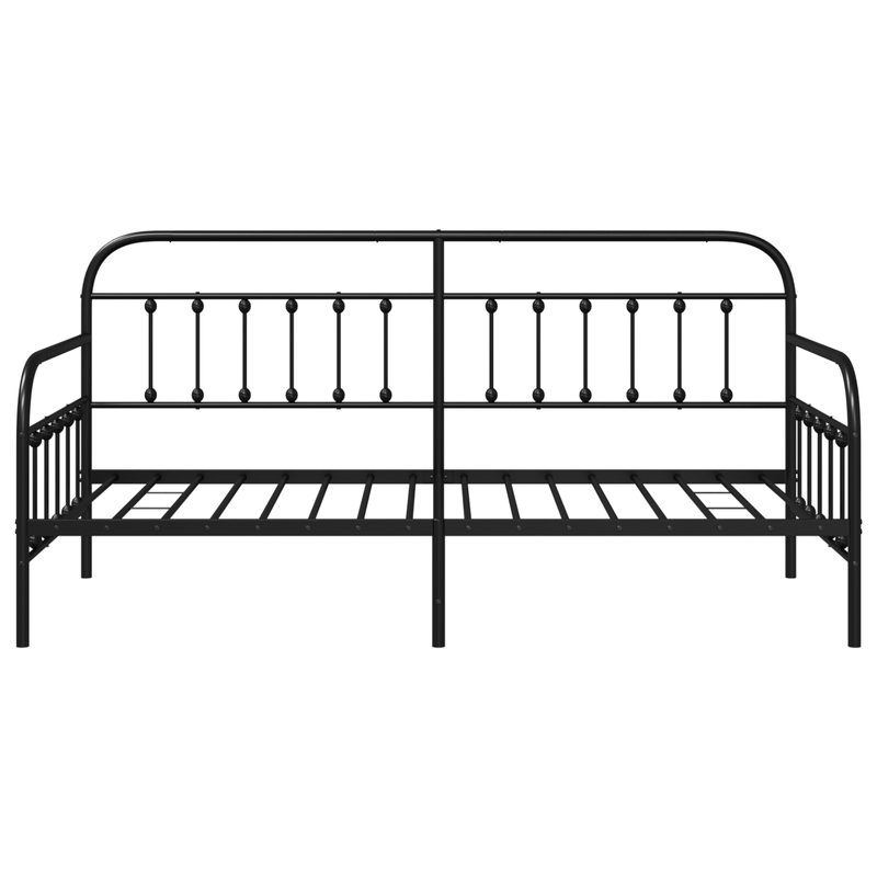 Casa si Gradina - Mobilier - Paturi si accesorii - Paturi - Rama de pat zi  Neagra 100x200 cm Otel - Infinity.ro