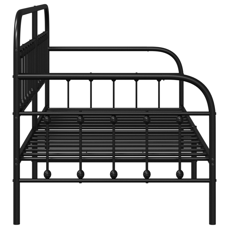 Casa si Gradina - Mobilier - Paturi si accesorii - Paturi - Rama de pat zi  Neagra 100x200 cm Otel - Infinity.ro
