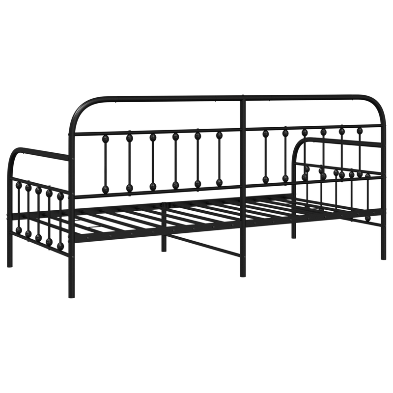 Casa si Gradina - Mobilier - Paturi si accesorii - Paturi - Rama de pat zi  Neagra 100x200 cm Otel - Infinity.ro