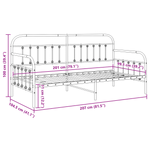 Casa si Gradina - Mobilier - Paturi si accesorii - Paturi - Rama de pat zi  Neagra 100x200 cm Otel - Infinity.ro