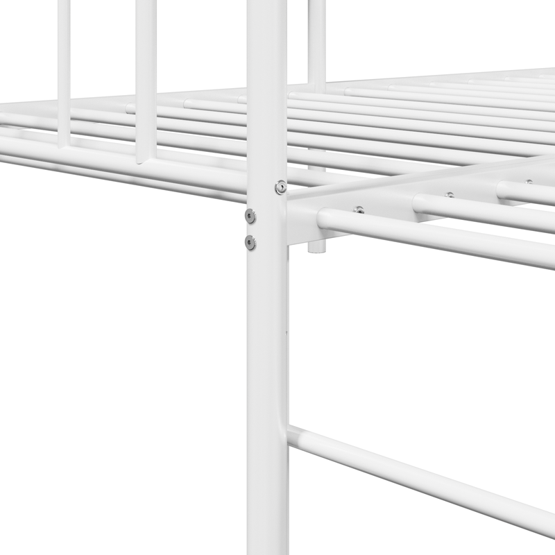 Casa si Gradina - Mobilier - Paturi si accesorii - Paturi - Cadru pat de zi cu extensie, alb, 90x200 cm, otel - Infinity.ro